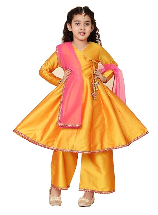 Girl's Anarkali Knee Length Set