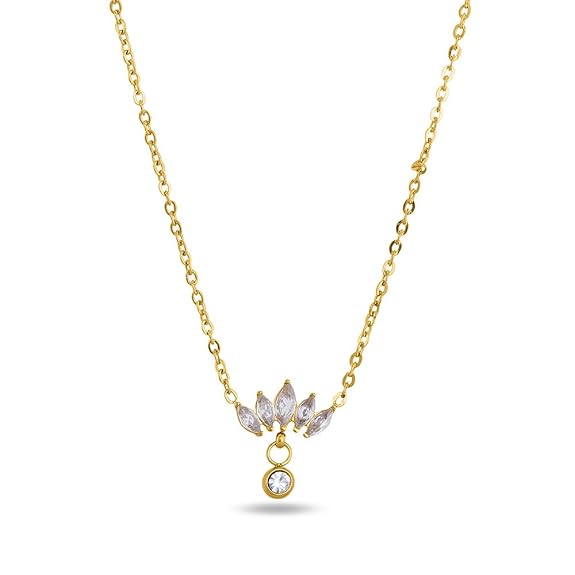 Floral Fantasy Gold Necklace for Womens - Gift for Girls & Women | Waterproof & Anti-Tarnish Necklace