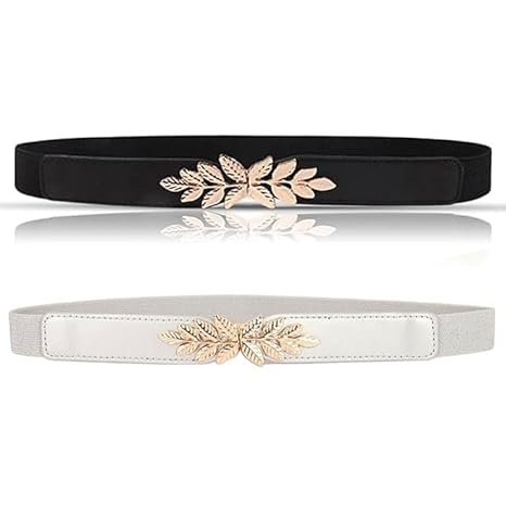 2 Pcs Combo Belts for Women and Girls Stylish Waist Belt for Dresses Jeans Saree