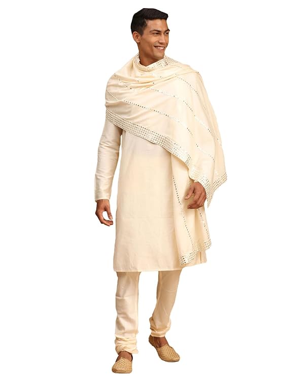 Men's Viscose Kurta, Pyjama & Dupatta Set