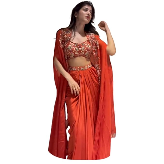 WOMEN'S Georgette Stiched Dhoti-suit (SF108-VER-019 Purple1 Free Size)