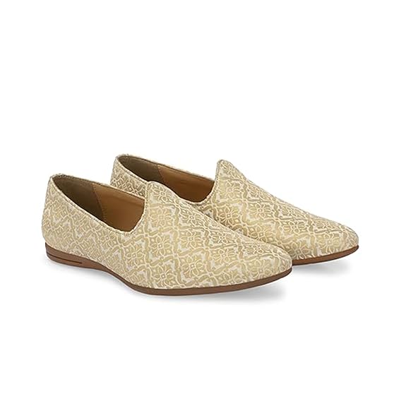Men's Embroidered Mojaris Casual Slip-On Shoes | Soft Cushioned Footbed Insole with TPR Sole |