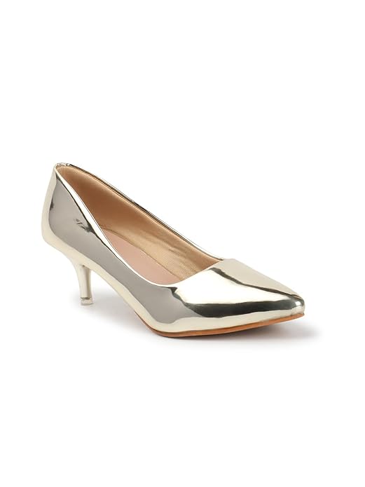 London Women Stylish Slipon Pump Shoes with Stiletto Heels, Pointed Toe