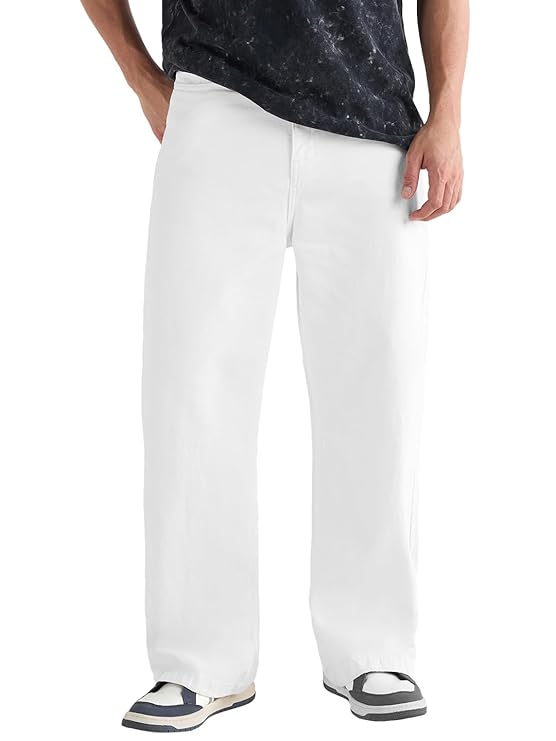 Men's Loose Mid Rise Jeans
