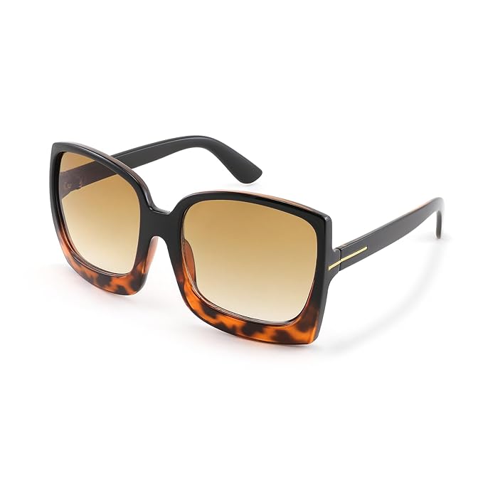 Retro Square Round Women Sunglasses Large Frame Vintage Women Shades K7075