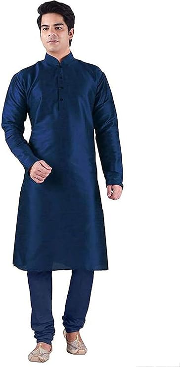 Silk Blend Men's Kurta Pyjama Set/Kurta Pajama for Men