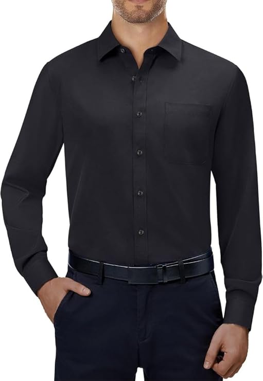 Shirt for Men, Solid Full Sleeves Shirt, Wrinkle Free Mens Shirts, Cotton Formal Shirts, Regular Fit Stylish Mens Shirt, Plain Formal Shirts for Men