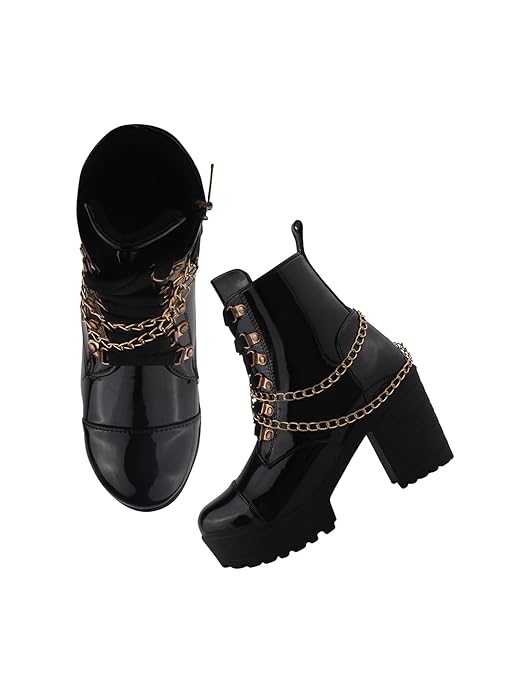 Block Heel Boots Classic Design Alluring Ankle Boots for Womens & Girls