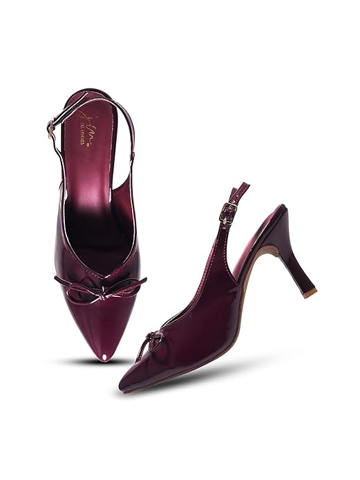Women's Pointed-Toe Slingback Heels with Bow Detail | Elegant and Comfortable for Parties and Events