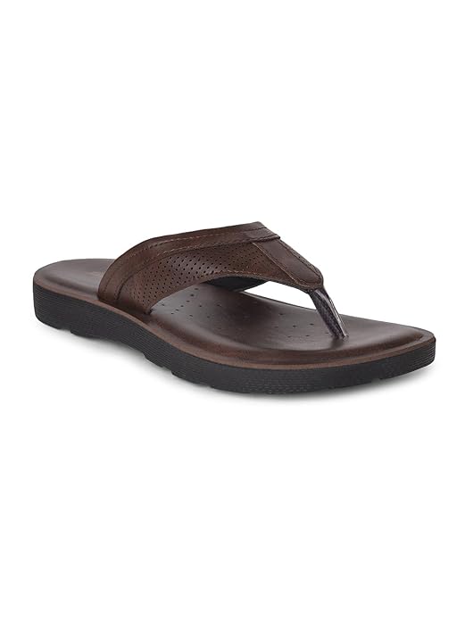 Men Casual flip flop thong slipper - Dark Brown
