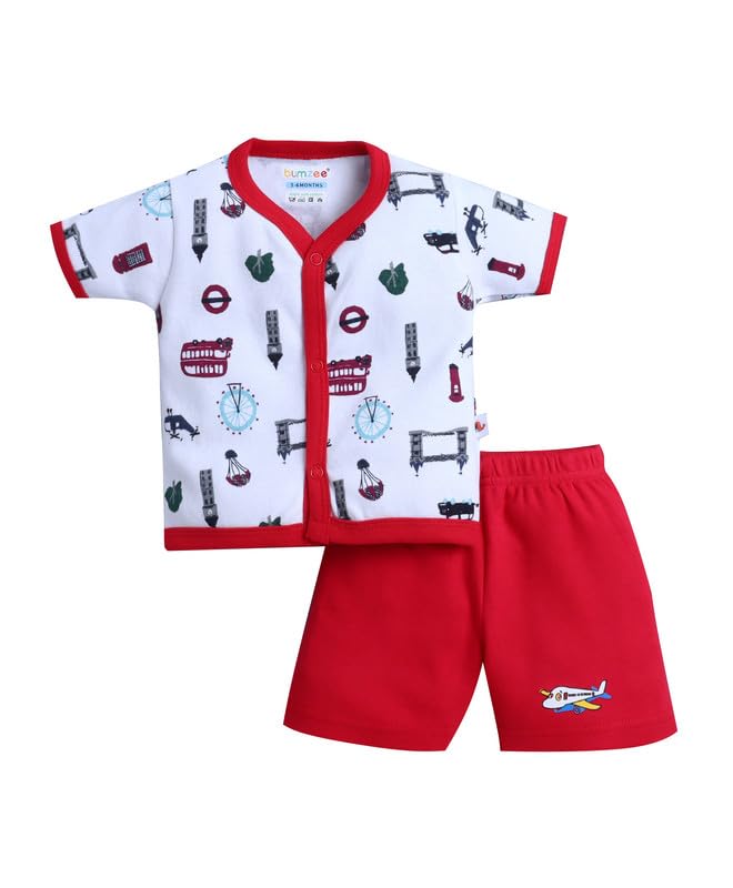 Baby Boys Cotton Half Sleeves Jabla & Short Set