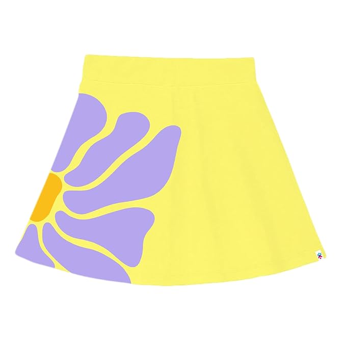 Girls 100% Cotton Printed Skirt Attached with Inner Lycra Shorts(Pack of 1)