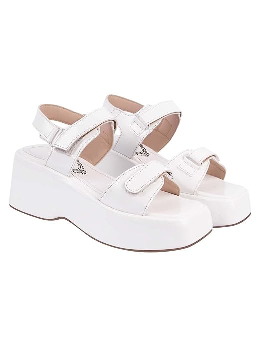 Women's Platform Sandals – Chunky Velcro Strap Wedges, Comfortable Open||Toe Casual