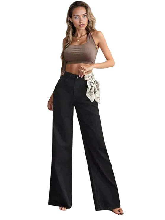 Women High Rise Straight Jeans