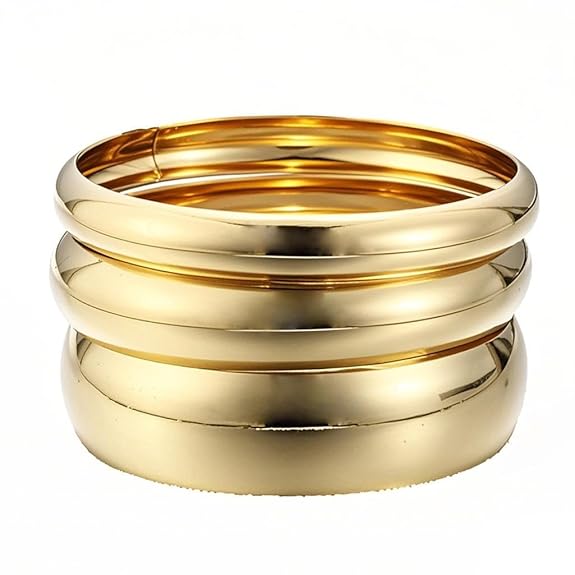 Gold Plated Latest Stylish Kada Bangle Cuff Bracelet for Women & Girls