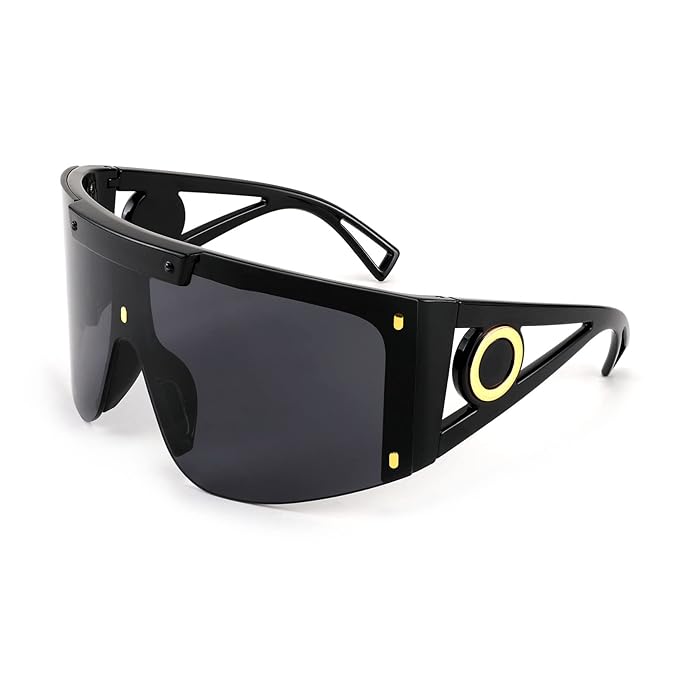 Fashion Large Shield for Women Men Sunglasses Oversized One Piece Shades Women Men