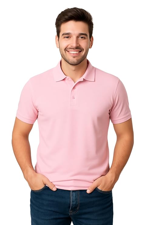 Tshirt for Men | Men Polo t-Shirt Shirt | Solid Cotton Rich Polo T Shirt | Collar Tshirts | Half Sleeves | Plain-Regular Fit
