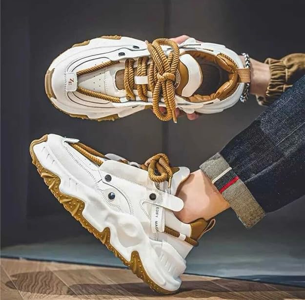 Chunky & Fashionable Sneaker | Running Shoes with Rubber Outsole Sneakers for Men's and Boy's