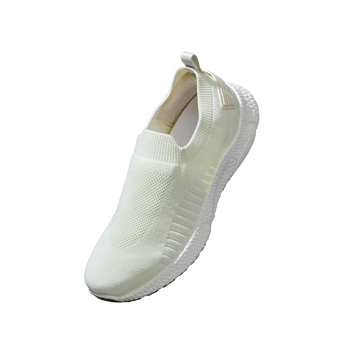 Ease Slip On Shoes for Men | Breathable Knit Upper, Cushioned Sole | Lightweight Slip-On Sneakers with High-Traction Grip for All-Day Comfort