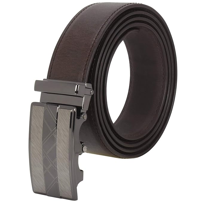 Men's PU Leather Auto Lock Belt