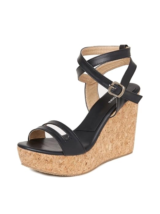 Women's Cream Wedges High Heels Fashion Sandals