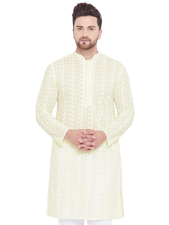 Men's Cotton Blend Regular Fit Tunic Tunic