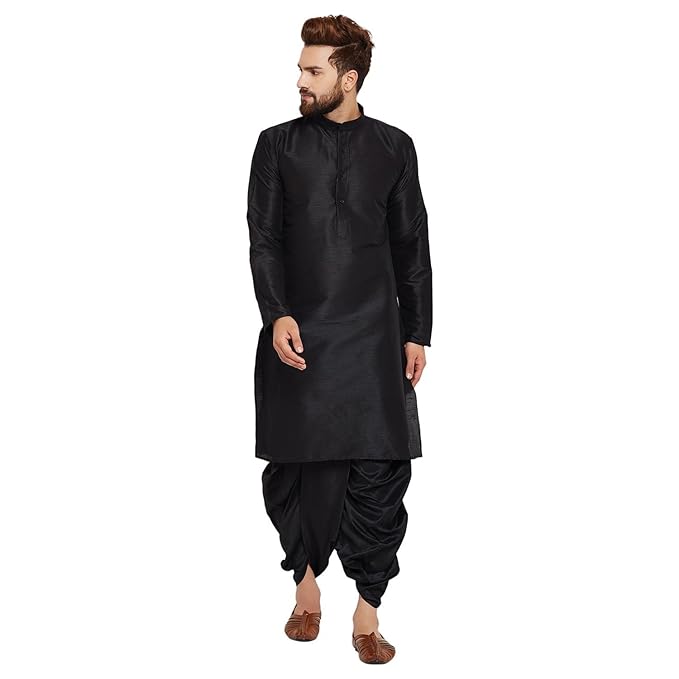 Men Silk Blend Dhoti Kurta