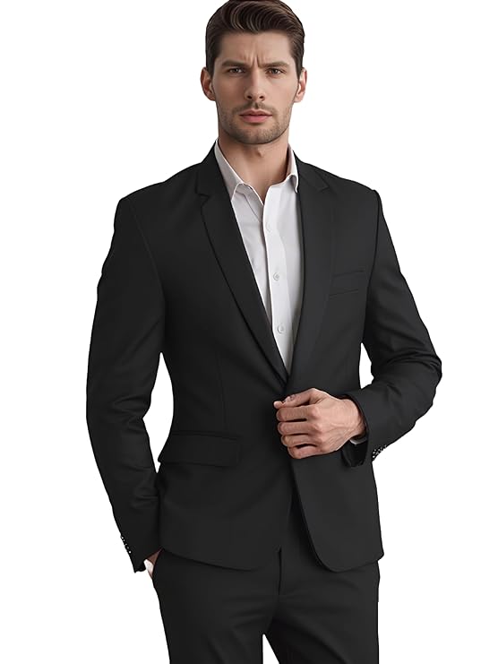 Men Blazer, Versatile Blazer for Men Ideal for All Purpose Causal, Formal, Festival, Party, Color Black.