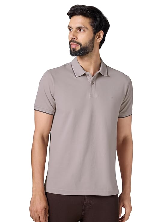 Accent Men's Solid Cotton Polo T Shirt | Collar Tshirts | Half Sleeves | Solid-Slim Fit