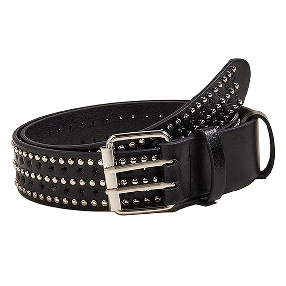 Fashion Men Rivet Belt Adjustable PU Leather Casual Punk Cool Boy Girl Black | Belts