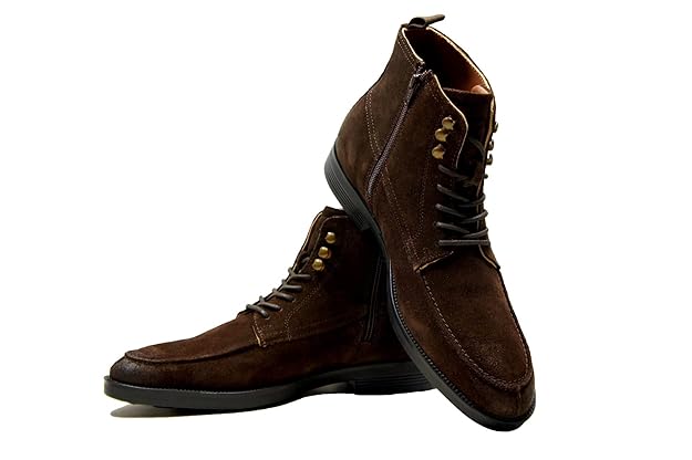 Leather Men Apron Laceup Ankle Boot