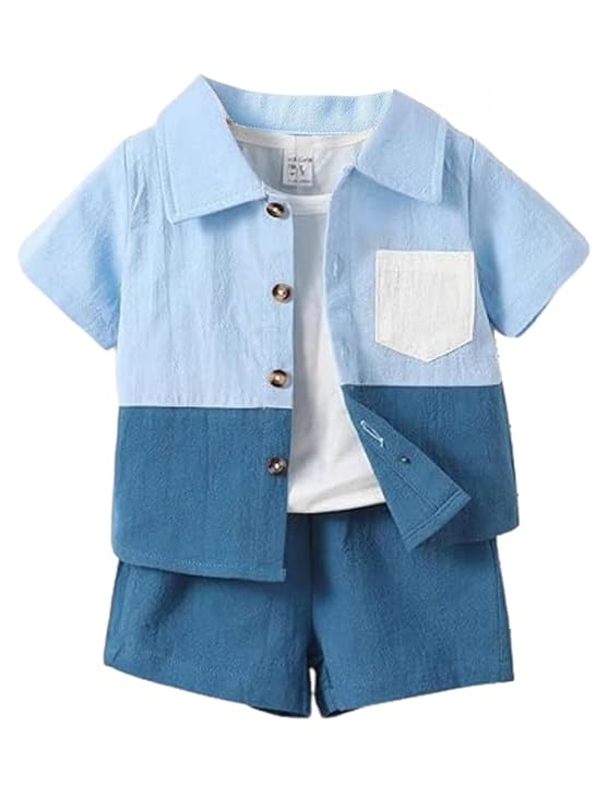 Stylish Boys Co ords Dress Set | Printed Shirts and Shorts for Kids Clothes