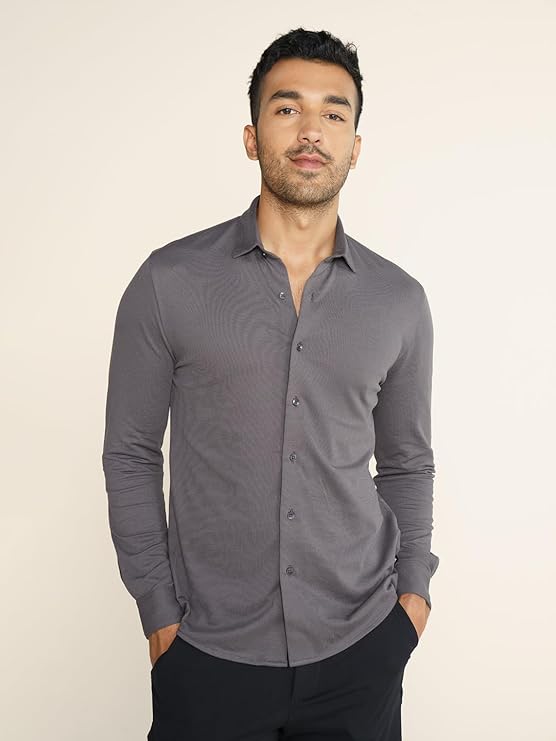 Thermoregulating Cotton Blend Mens Casual, Recycled Fabric Stylish Shirts