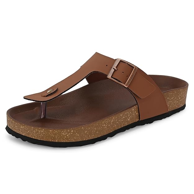 Men's Cushion Sliders/Slippers | PU Padding on the Footbed | Bounce Back Technology