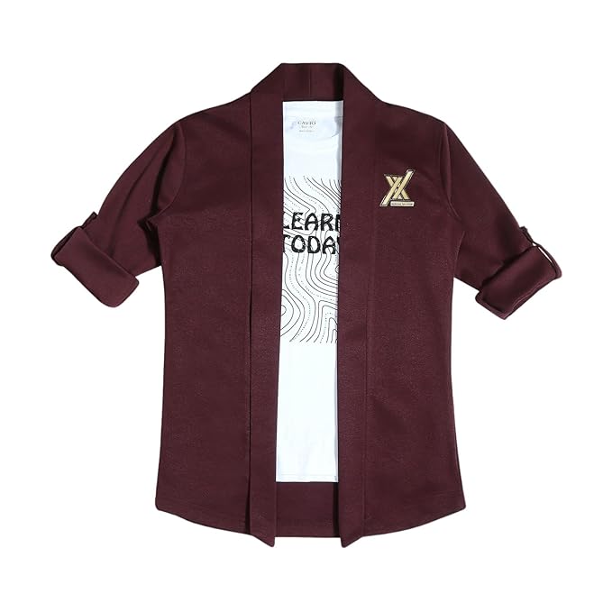 Style:-Stylish Regular Fit Casual Hooded Shirt and T-Shirt Material:-Crafted With High Quality Cotton Material Care Instructions:-Machine washable, cold water recommended, tumble dry low Sleeve Type:- Full Sleeve Sizes:-Available For Different Age Group