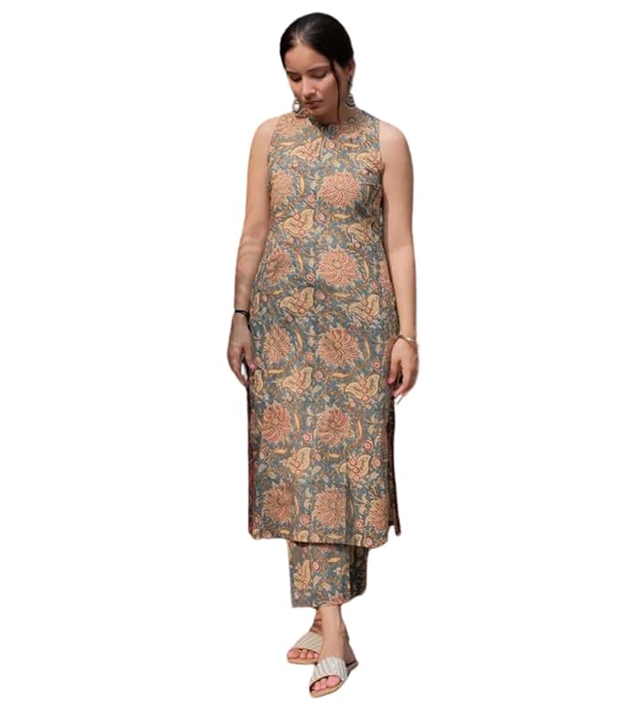 Women's Rayon Viscose Straight Jaipuri Printed Kurta with Pant | Stylish Ethnic Wear for Office, Daily & Festive Use