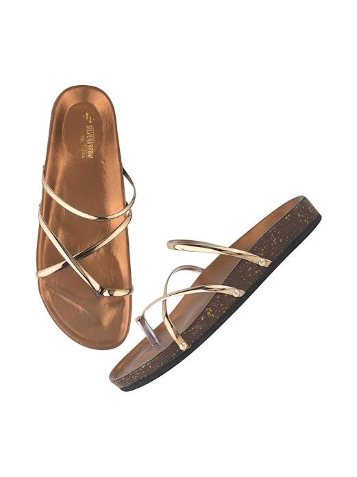 Comfortable Shiny Slip on Flats Sandals Light Weight Trendy Party flats For Women & Girls