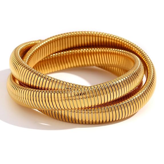 Latest Stylish Chunky Gold Cuff Bangle Bracelet for Women and Girls
