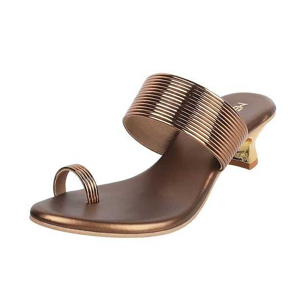 Women's Fashion Kitten Heel Slip-on Sandals