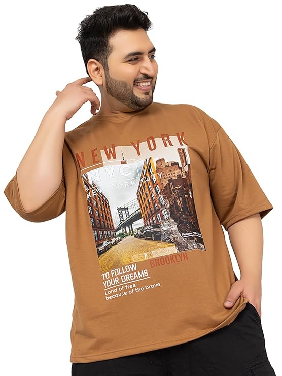 Men's Plussize Oversized Half Sleeves T-Shirt