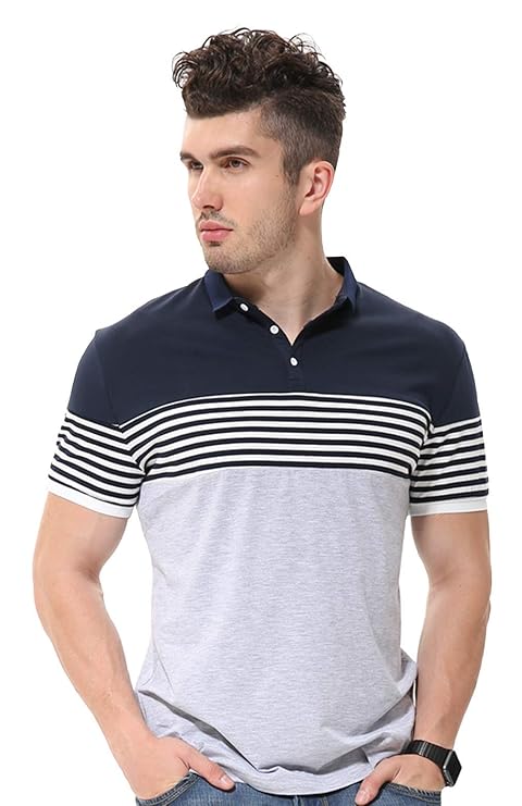 Mens Half Sleeve Cotton Striped Polo T-Shirt for Mens || Polo Tshirt for Men || Branded Tshirt for Men