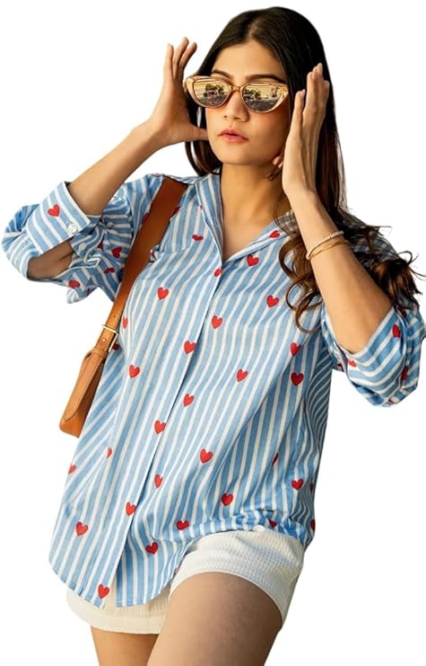 Button Down Shirts for Women Dressy Floral Printed Long Sleeve Blouse Business Casual Work Tops II Womens Shirts II Oversized Shirt