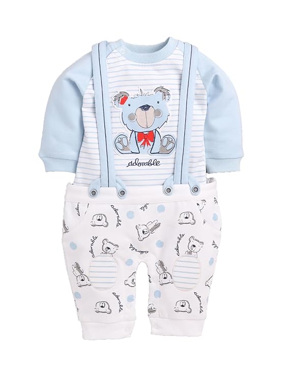 Designer Half Sleeve Dungaree for Baby Boys
