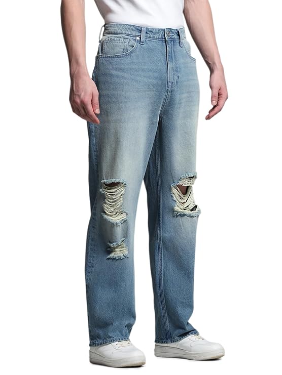 Men's Mid Rise Loose Jeans