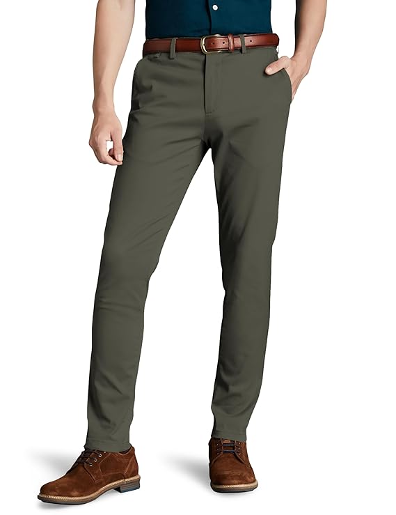 Men's Slim Fit Flexi Waist Casual Pants | Stretchable Chinos | Stylish Office Fashion Trousers
