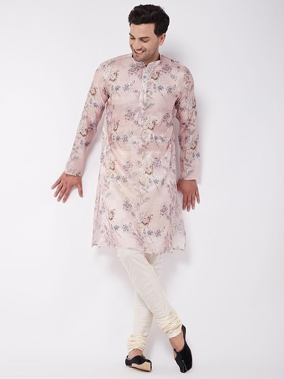 Men's Cotton Blend Kurta | Cotton Mustin Printed | Kurta for Festivals