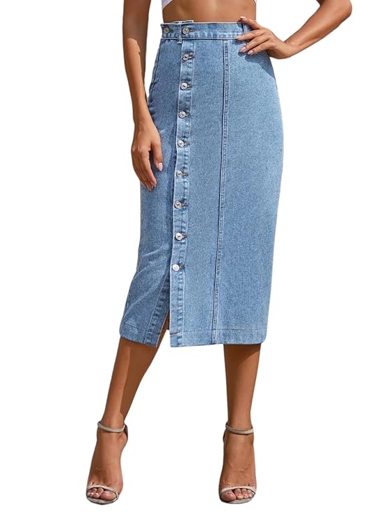 Denim Skirt for Women | Long Skirt for Women | Skirt for Women | Denim Skirt for Women Long | Pencil Skirt for Women