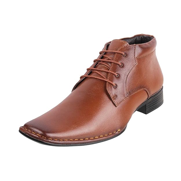 Men's Leather Lace-up Ankle Height Stylish Formal Shoes