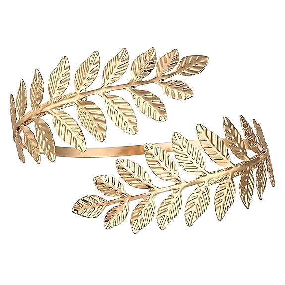 Gold Plated Parties/Wedding Upper Arm Bracelet Armlet Cuff Band Bangle For Women And Girls