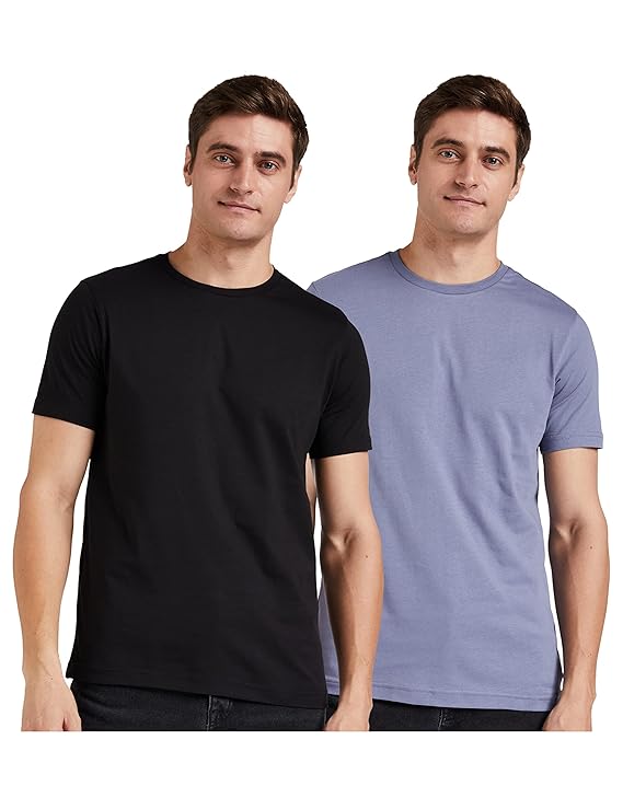 Symbol Men's Solid Cotton T Shirt | Round Neck | Half Sleeve | Plain-Regular Fit (Available in Plus Size and Combo Packs)